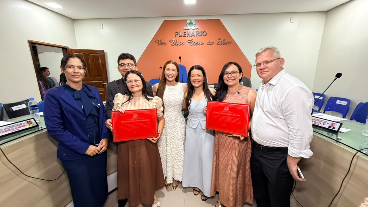 Câmara de Santo Antônio dos Lopes homenageia juíza e pastor com Títulos de Cidadão Santo-antoen...