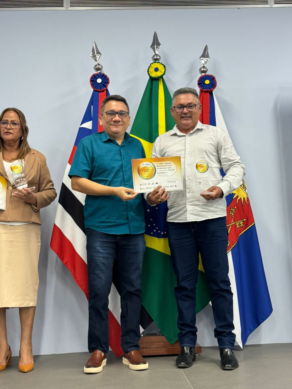 Câmara Municipal de Santo Antônio dos Lopes recebe Selo Ouro em Transparência Pública